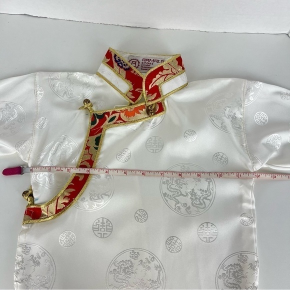 🩷 Kids, Tibetan traditional top, Losar - white/red. - Picture 8 of 11